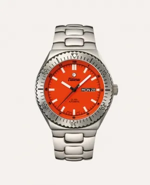 DI 300 — orange dial variant on titanium bracelet