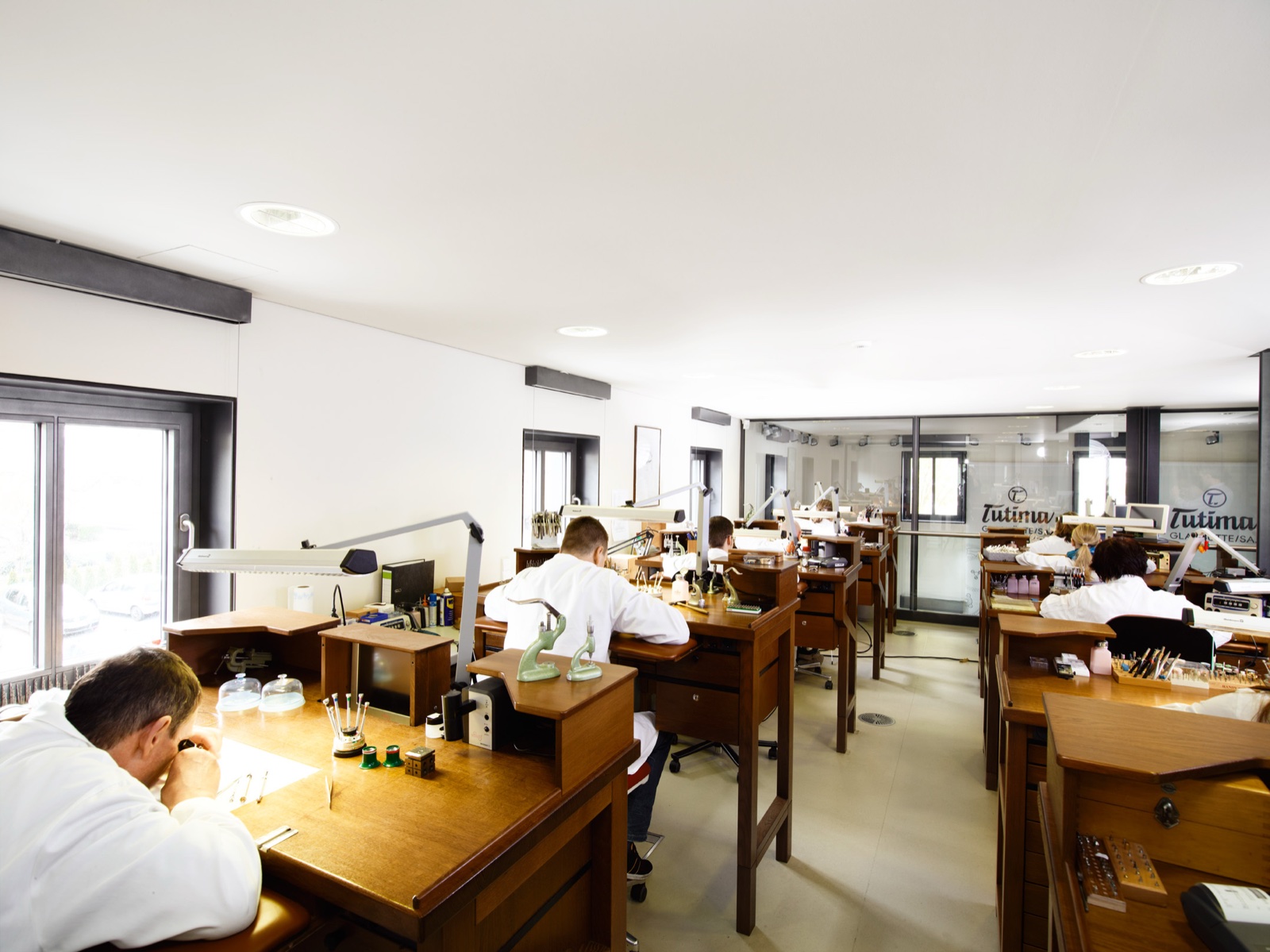 Tutima watchmaker at work in the Glashütte workshop