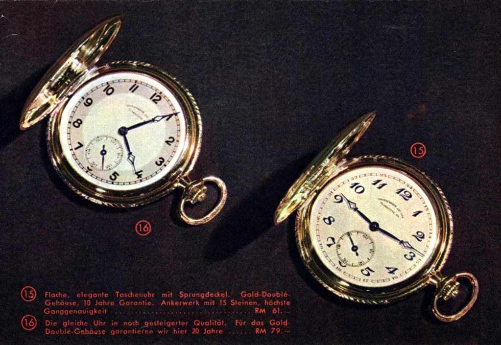 UFAG precision pocket watches — Glashütte production