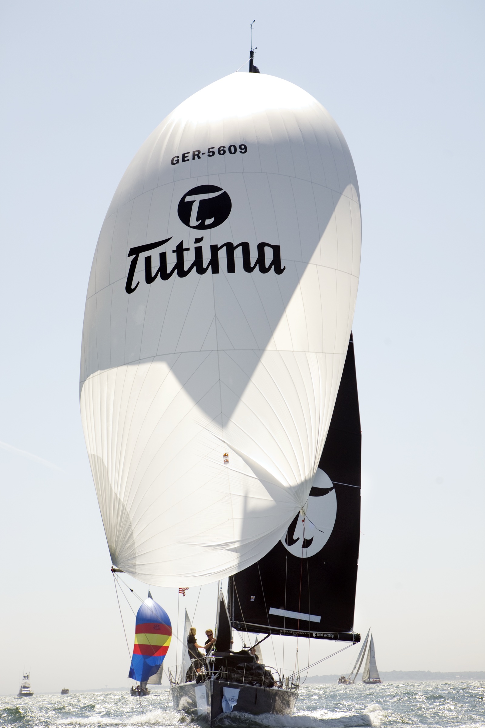 Yacht racing under Tutima spinnaker sail