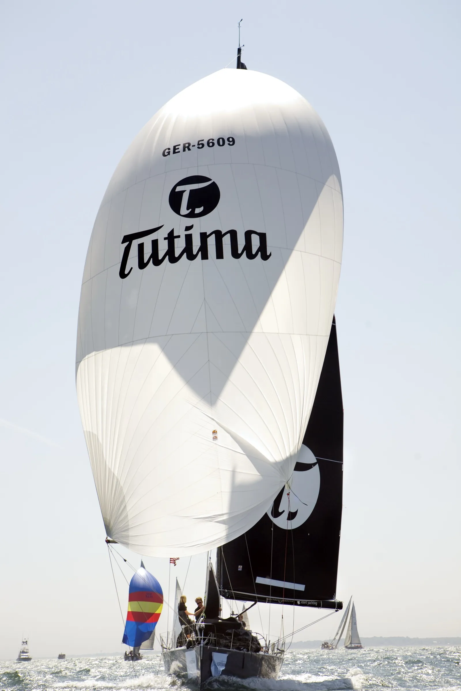 Yacht racing under Tutima spinnaker sail