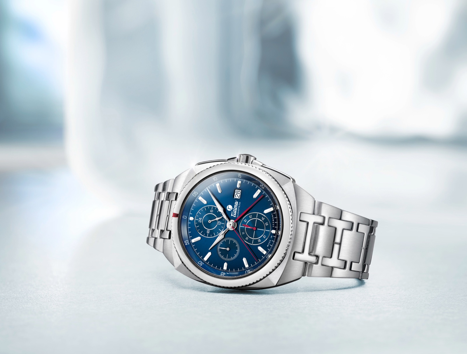 Saxon One Chronograph RoyalBlue — lifestyle mood shot